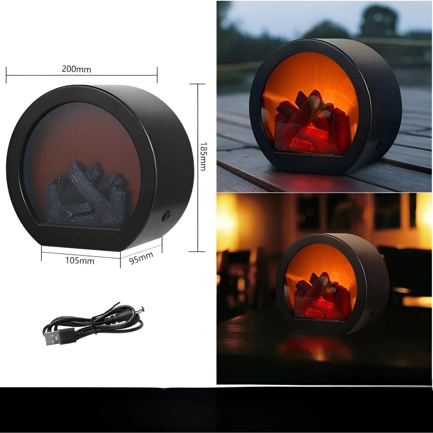 LED Lantern with Realistic Flame Effect for Cozy Ambient Lighting