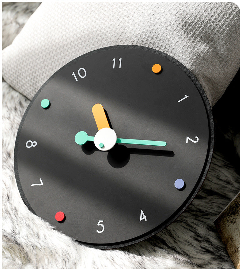 Minimalist Silent Wall Clock with Walnut Hands and Eco-Friendly Design