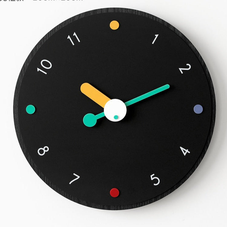 Minimalist Silent Wall Clock with Walnut Hands and Eco-Friendly Design
