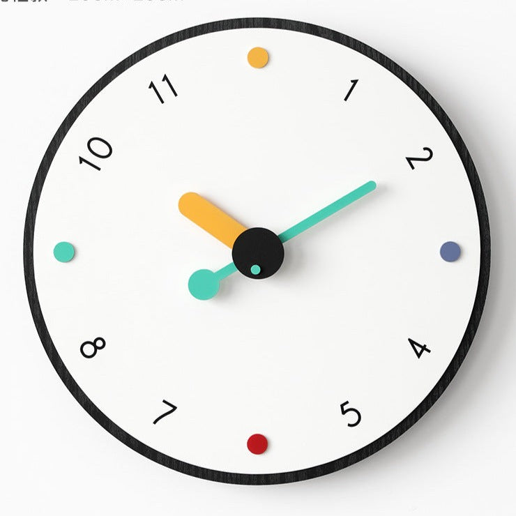 Minimalist Silent Wall Clock with Walnut Hands and Eco-Friendly Design