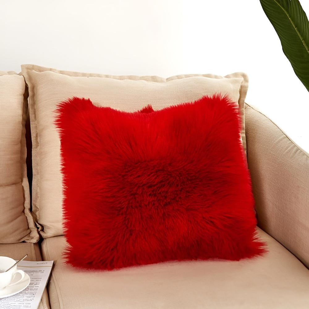 Plush Furry Cushion Covers 18x18 Inch