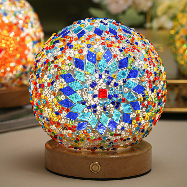 Modern Bohemian Table Lamp with USB Charging and LED Light
