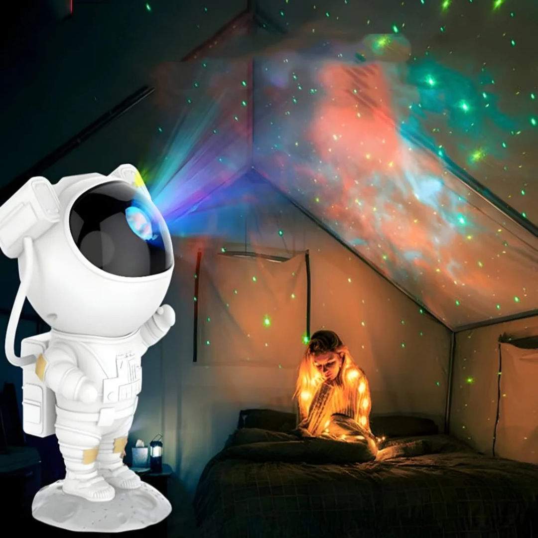 Astronaut Space Night Light with 8 Color Options and Adjustable Brightness