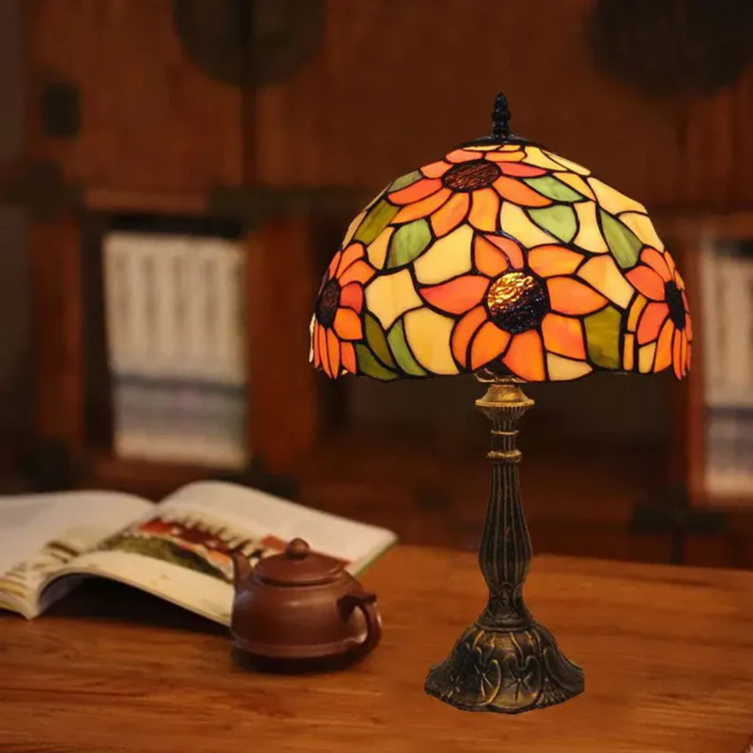 Rechargeable Glass Table Lamp with Adjustable Color