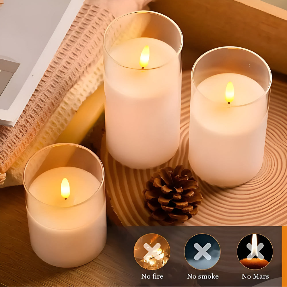 Ethereal 3D Flameless LED Candle Set