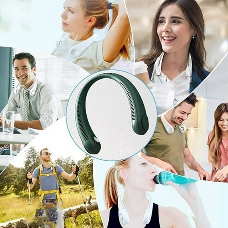 Portable Hands-Free Neck Fan with 22 Air Outlets