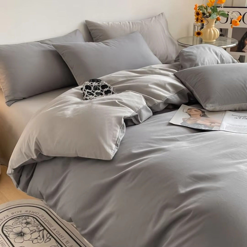 Lustova 400 Thread Count Cotton Duvet Cover Set