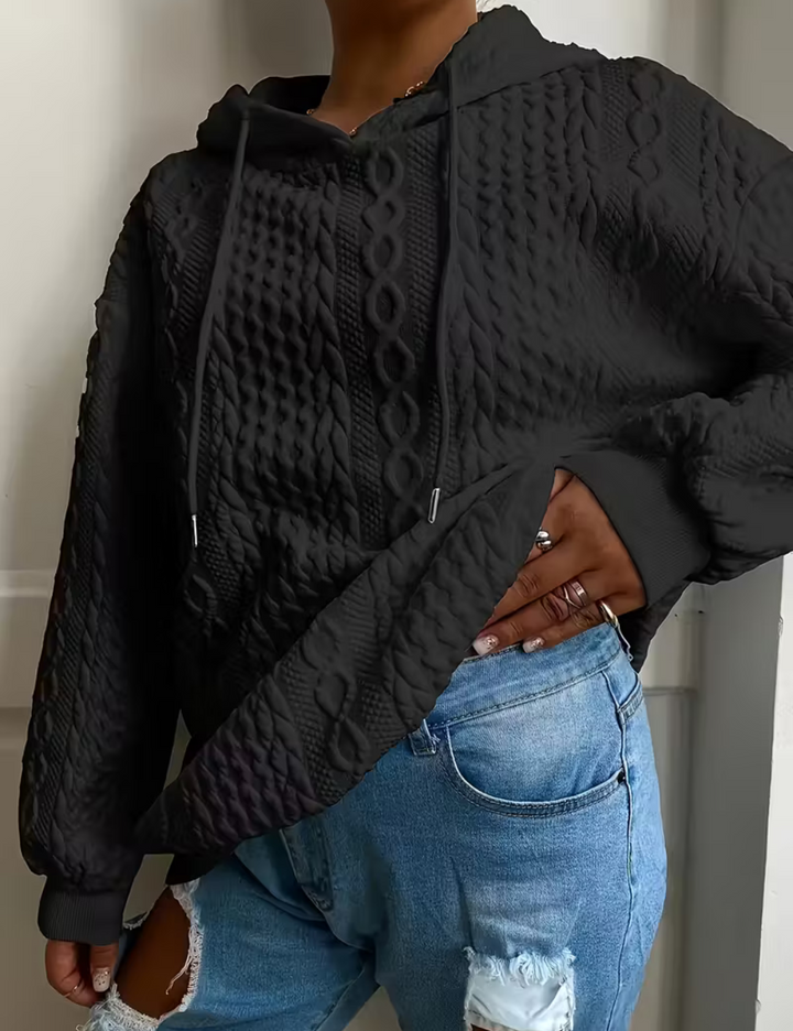 Clara | Ladies' Cable Knit Hoodie