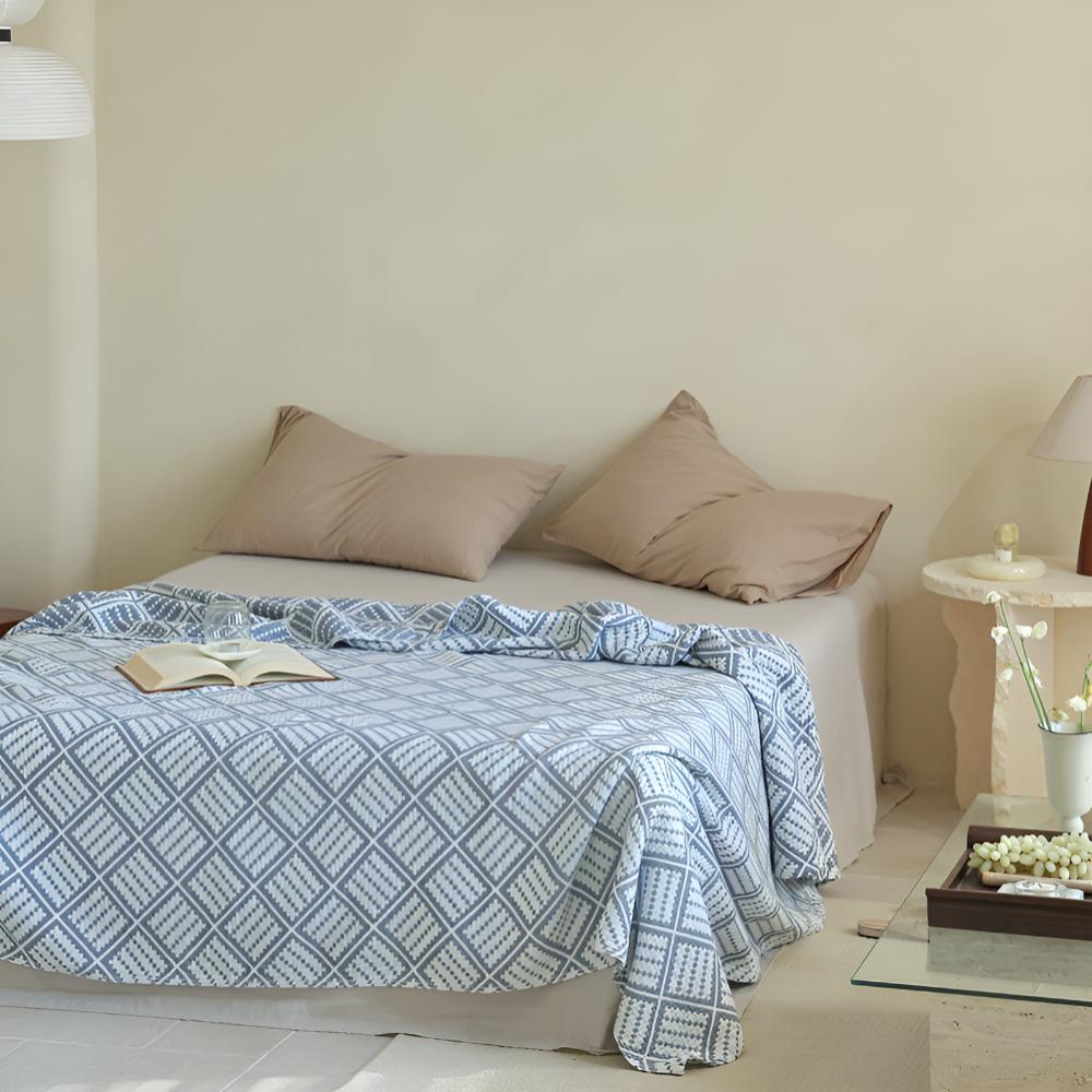 Plaid Cotton Throw Blanket for All Seasons