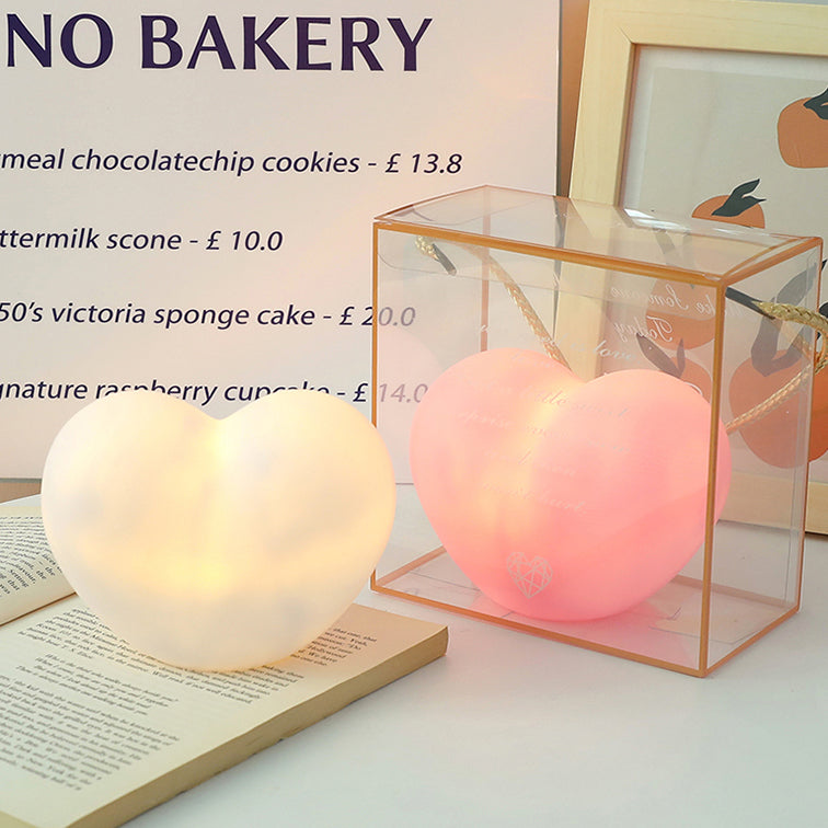 Heart-Shaped Silicone LED Night Light Table Lamp