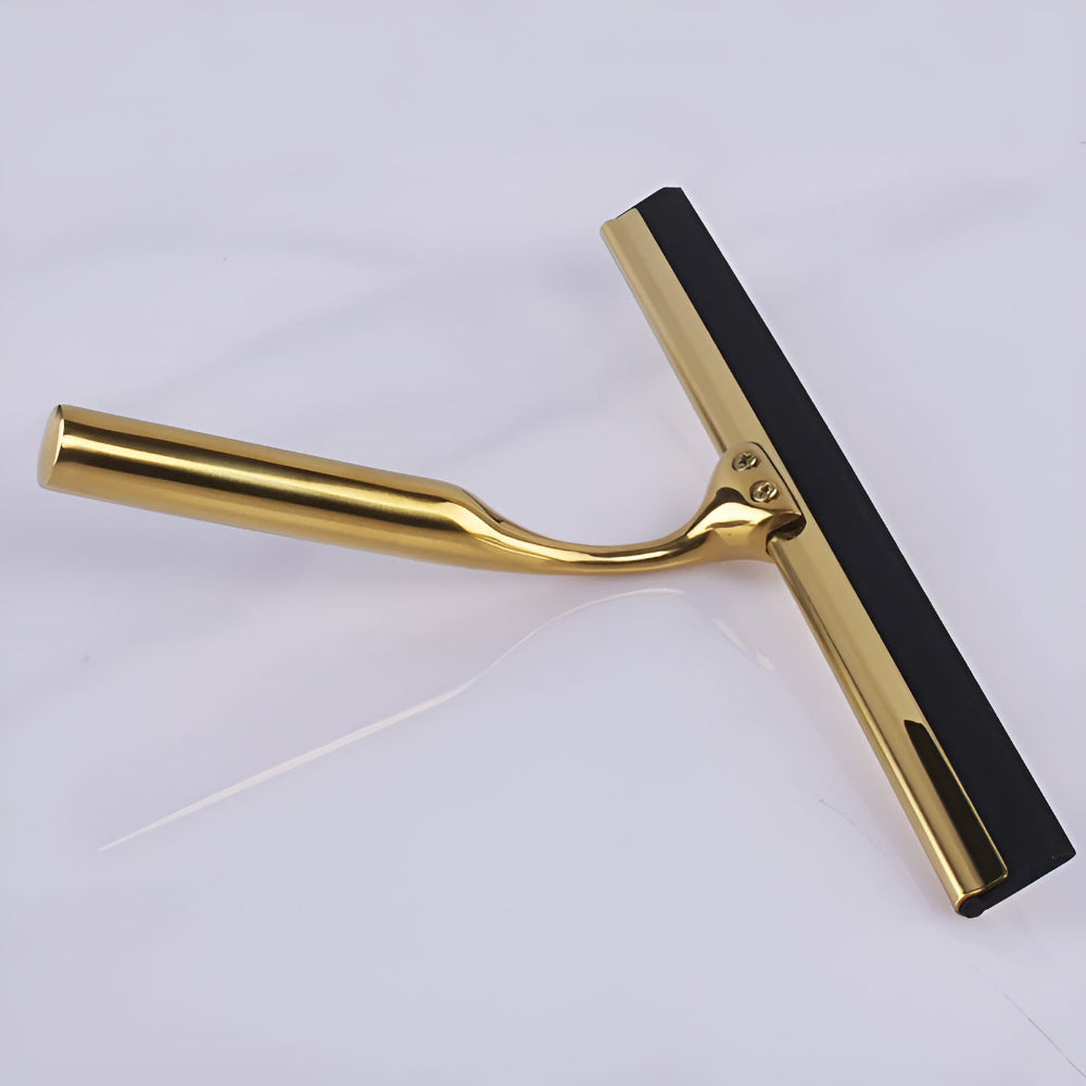 Gold Stainless Steel Squeegee with Ergonomic Handle