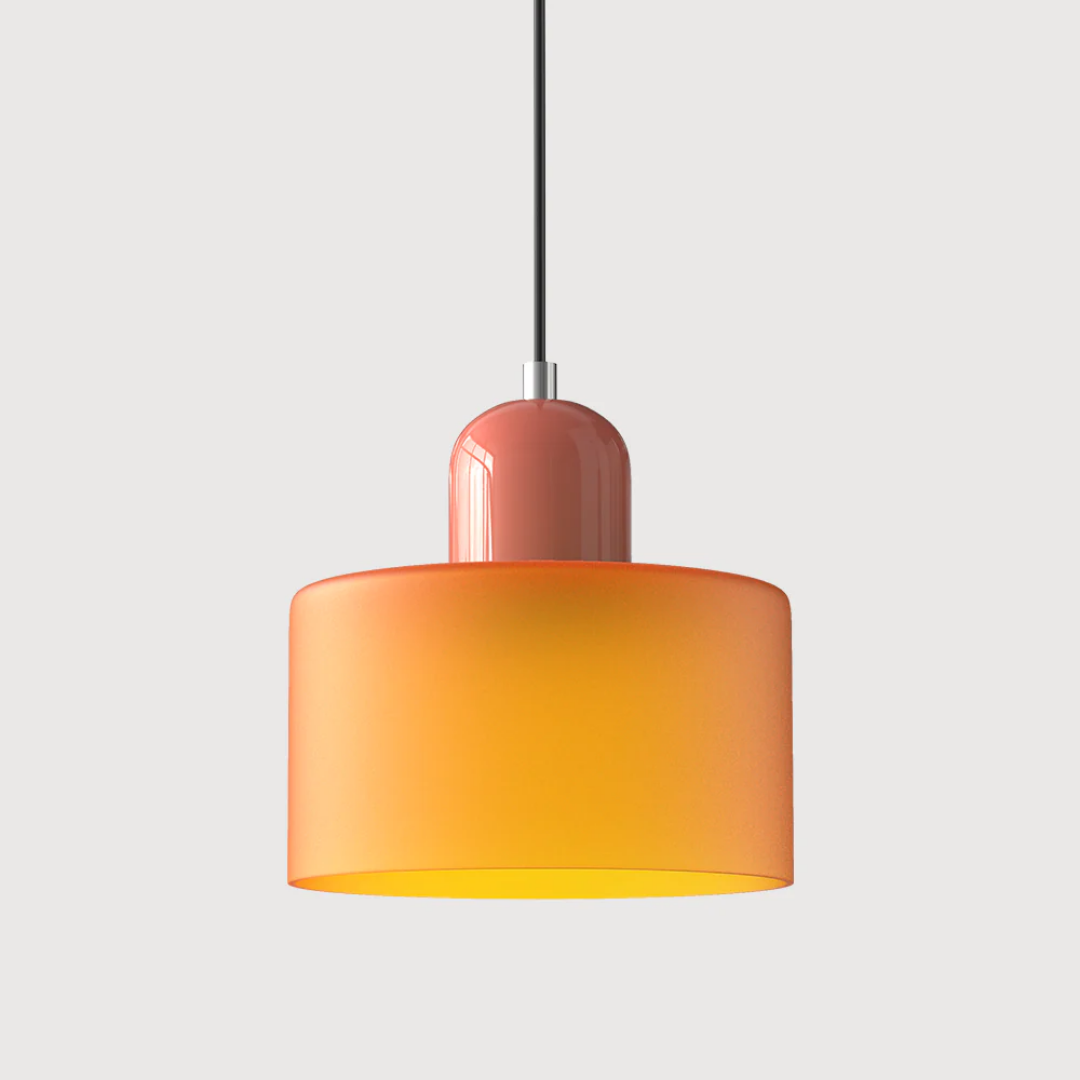 Retro Glass Shade Hanging Lamp with Adjustable Cable