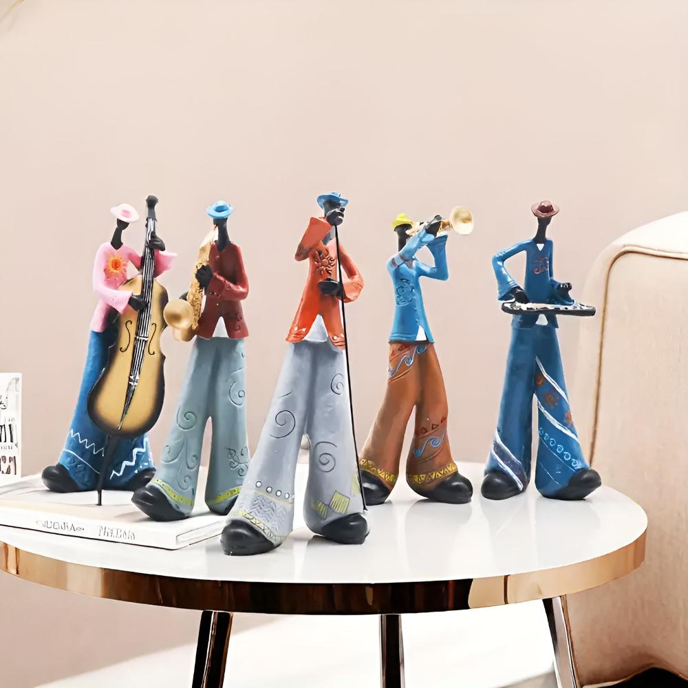 Abstract Jazz Band Resin Sculpture