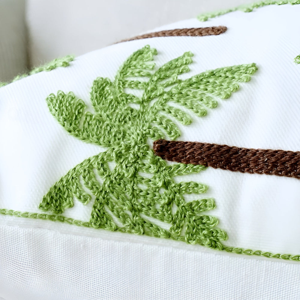 Leaf Pattern Microfiber Cushion Cover