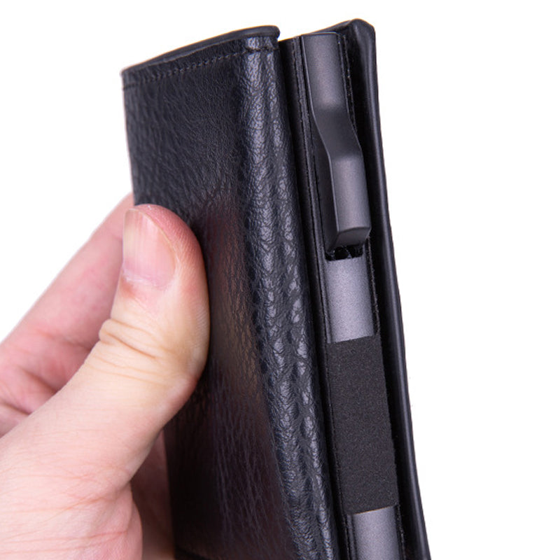 Automatic RFID-Blocking Side-Slider Card Holder