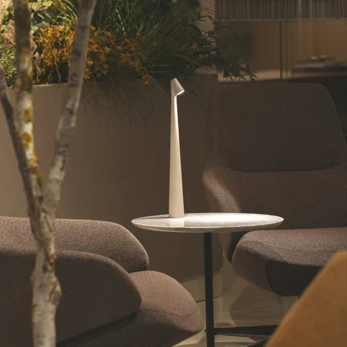 Sculpted Rechargeable Table Lamp with Adjustable Brightness