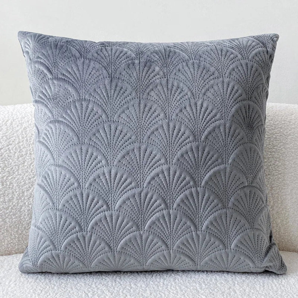 Coastal Velvet Scallop Cushion Cover