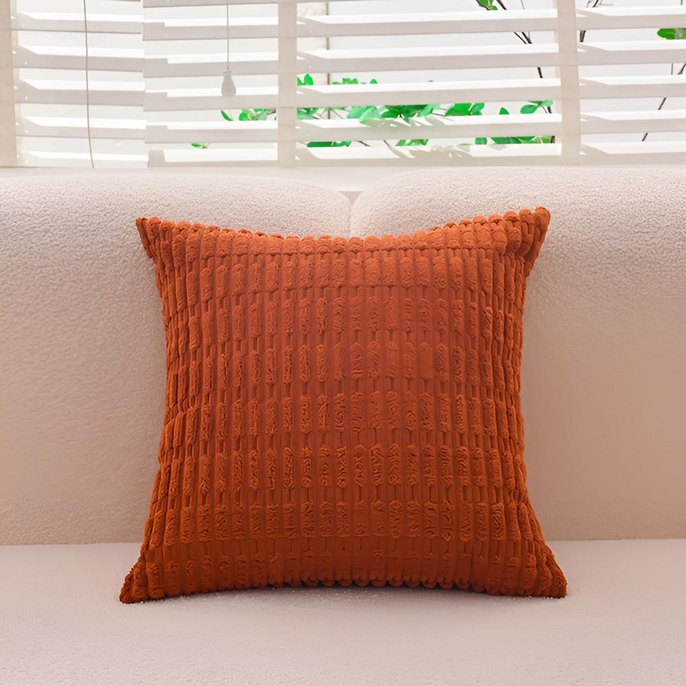 Plush Ridged Polyester Cushion Covers