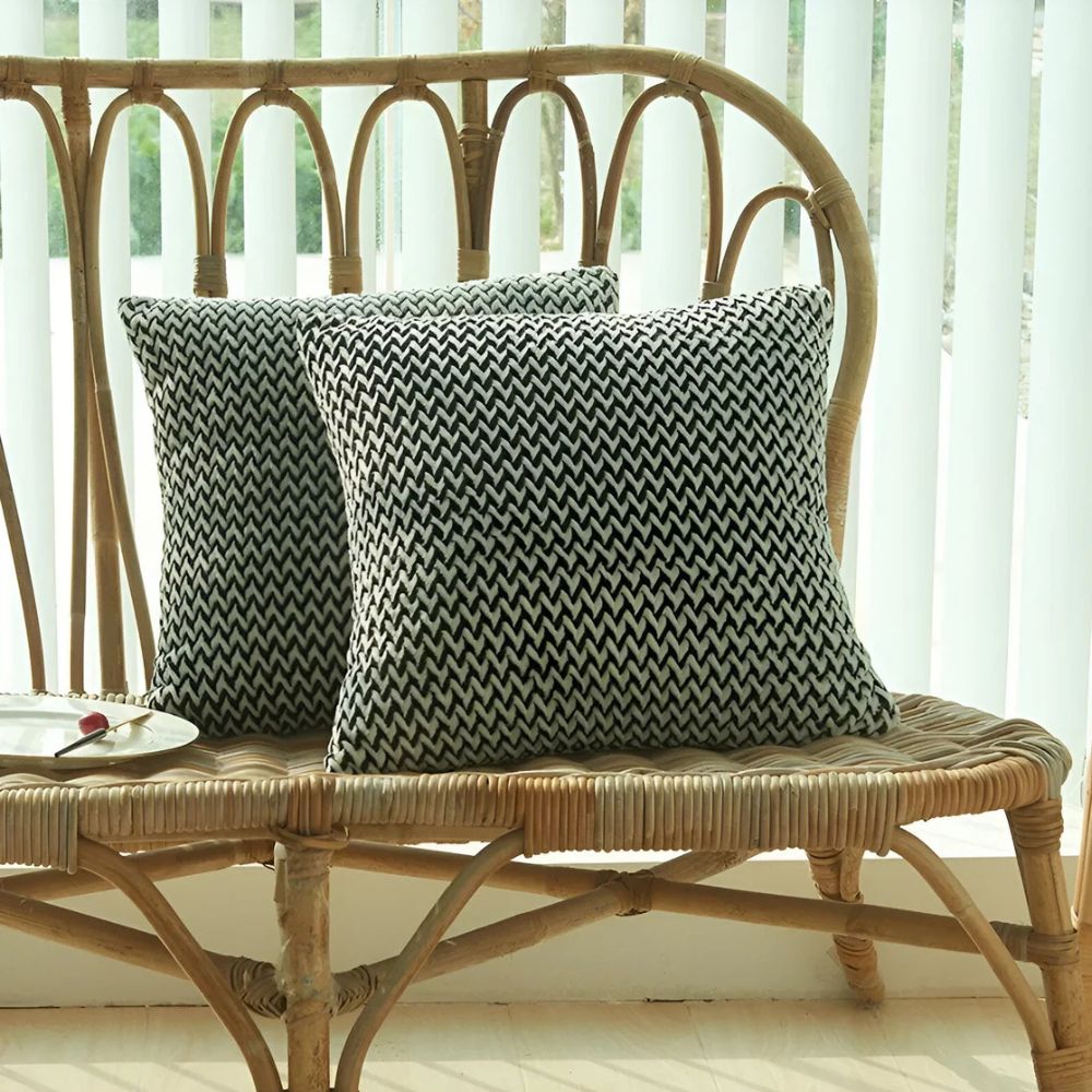 Chevron Microfiber Cushion Covers for Modern Decor