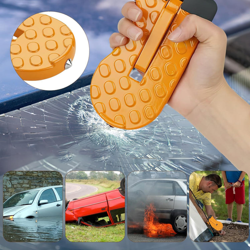 U-Shaped Car Doorstep with Safety Hammer and Non-Slip Design