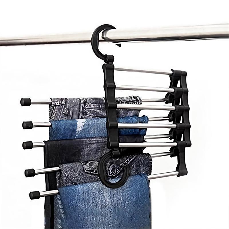 Multifunctional Stainless Steel Magic Hanger for Pants and Accessories