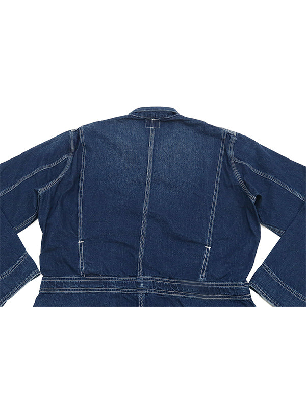 Relaxed Fit 100% Cotton Denim Coveralls with Zip Closure