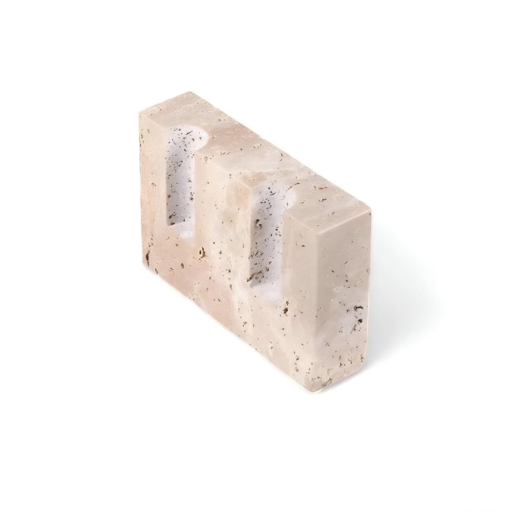 Travertine Stone Candle Holder for Taper Candles
