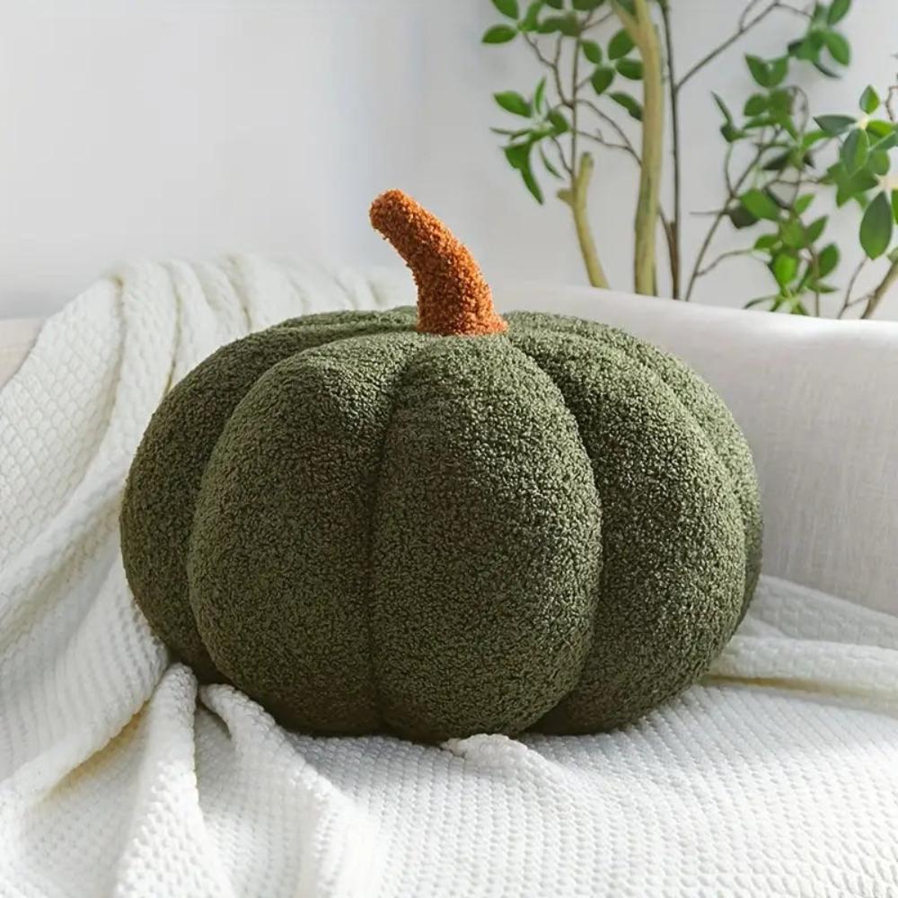 Pumpkin-Shaped Plush Cushions for Autumn Decor
