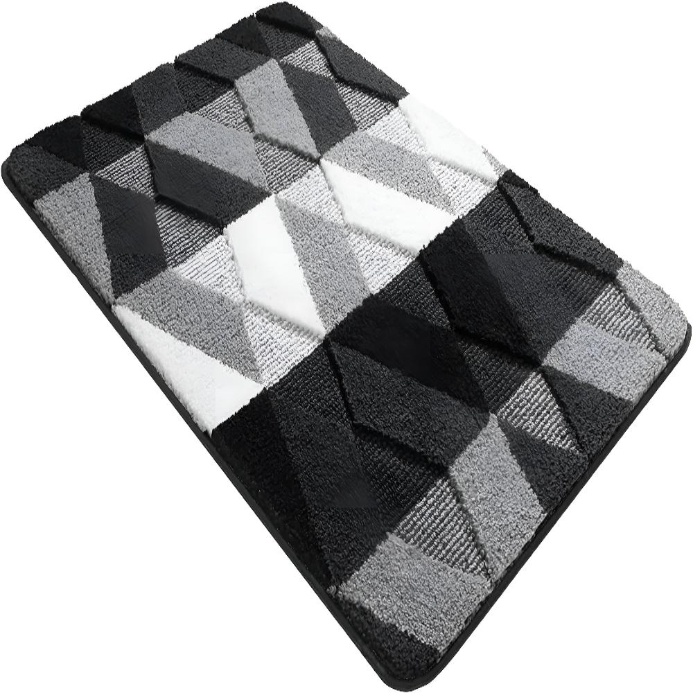 Soft Microfiber Non-Slip Geometric Entryway Rug