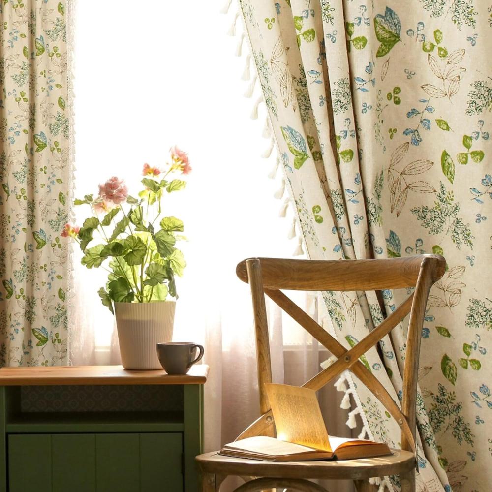 Bohemian Wildflower Veil Curtains - Light-Blocking, Noise-Reducing Fabric