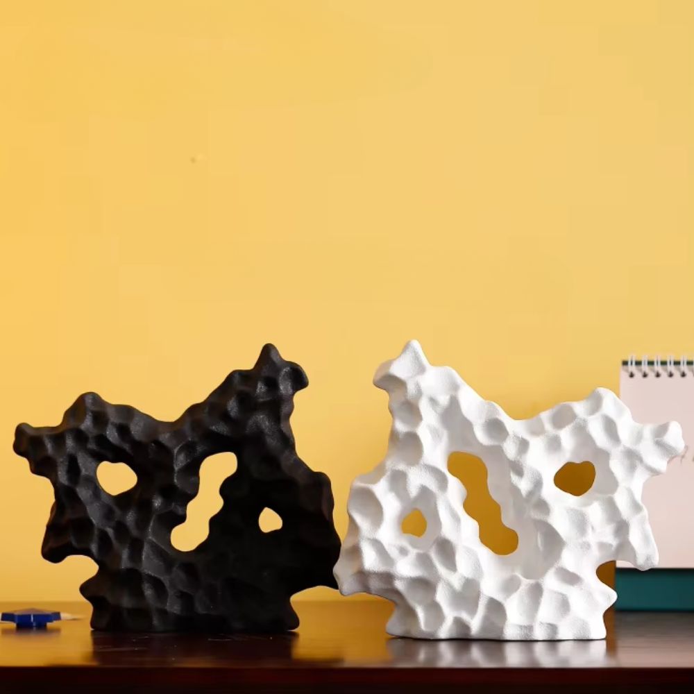 Ceramic Coral Sculpture for Coastal Home Decor