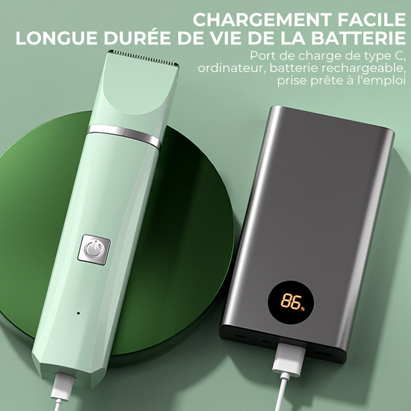 Quiet Rechargeable Pet Grooming Clipper with Interchangeable Heads