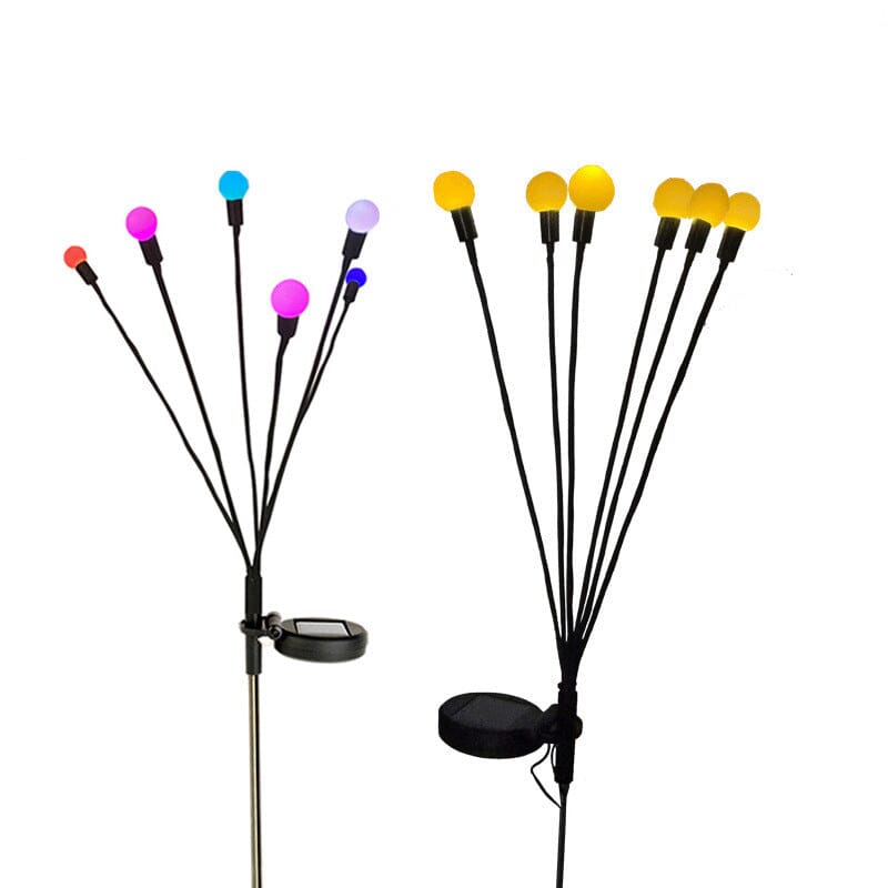 Solar-Powered Firefly Garden Light with Flexible Sway Design