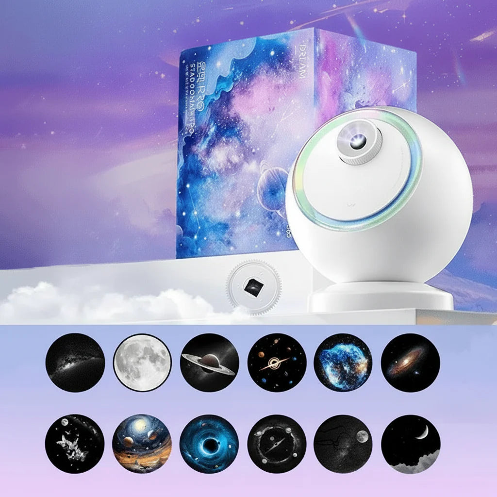 Galaxy Star Projector with Bluetooth Speaker and 360° Rotation