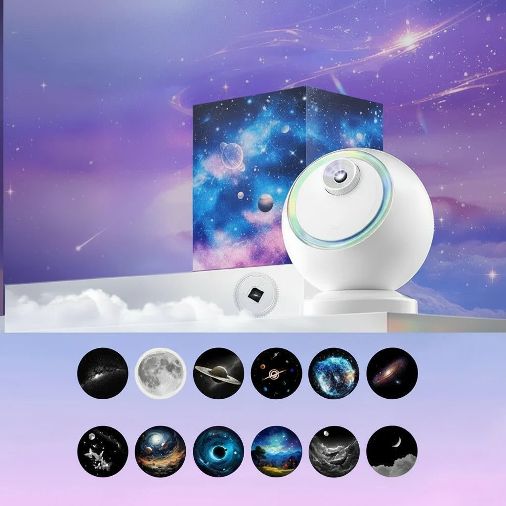 Galaxy Star Projector with Bluetooth Speaker and 360° Rotation