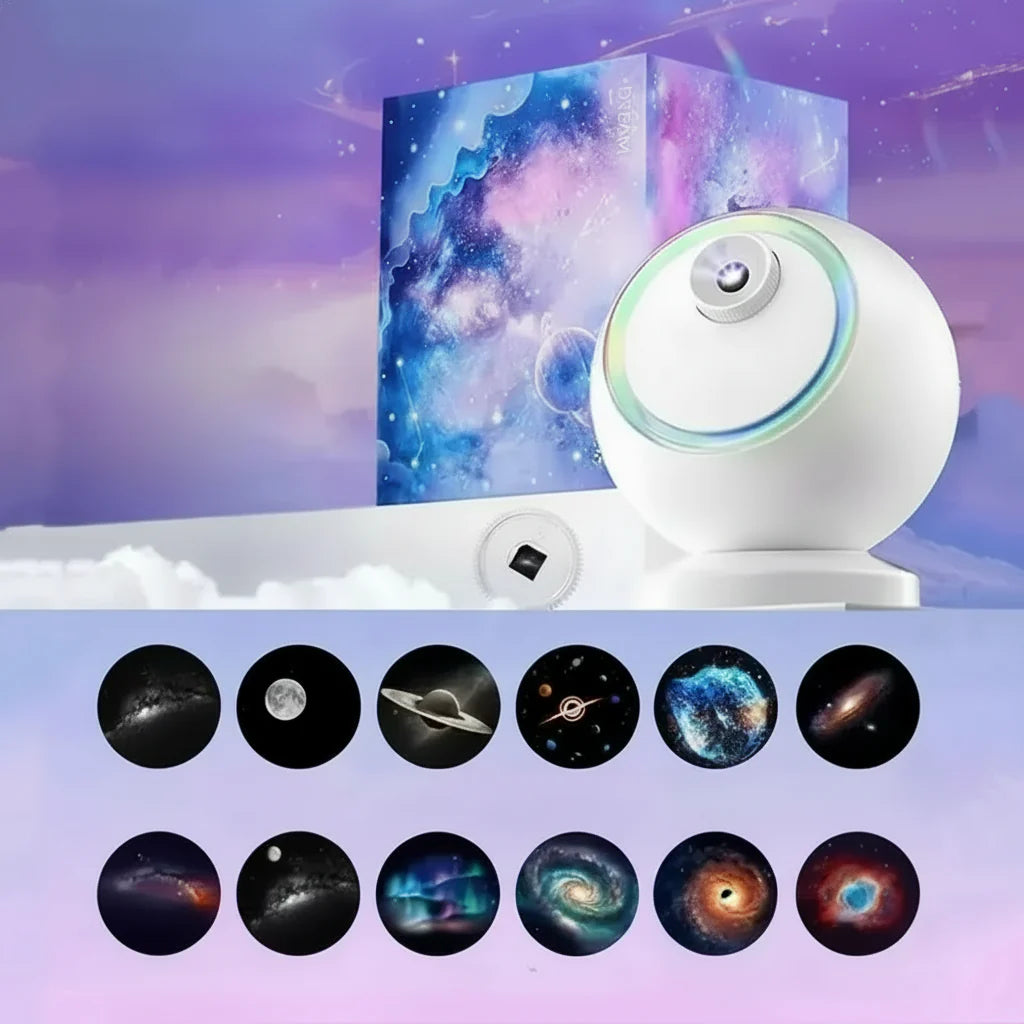 Galaxy Star Projector with Bluetooth Speaker and 360° Rotation