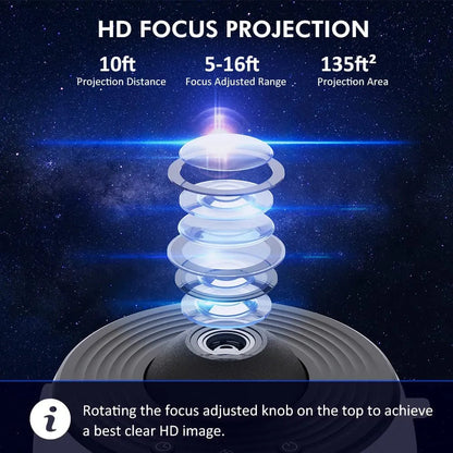 13-in-1 Galaxy Projector Night Light with Adjustable Colors and Brightness