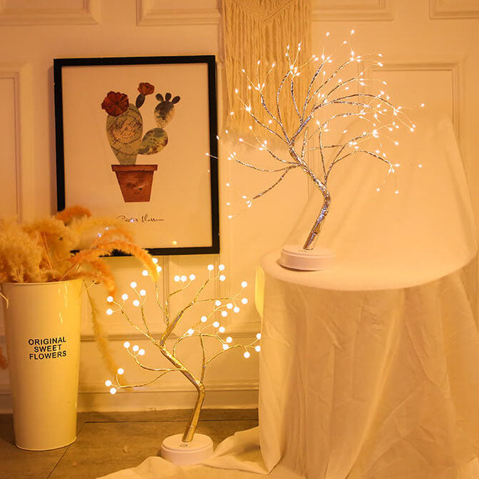 LED Table Lamp with Colorful Tree Lights and Touch Switch