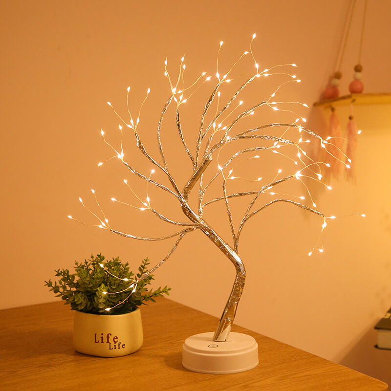 LED Table Lamp with Colorful Tree Lights and Touch Switch