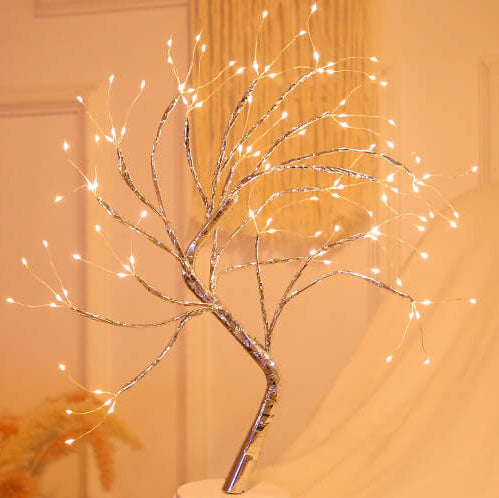 LED Table Lamp with Colorful Tree Lights and Touch Switch