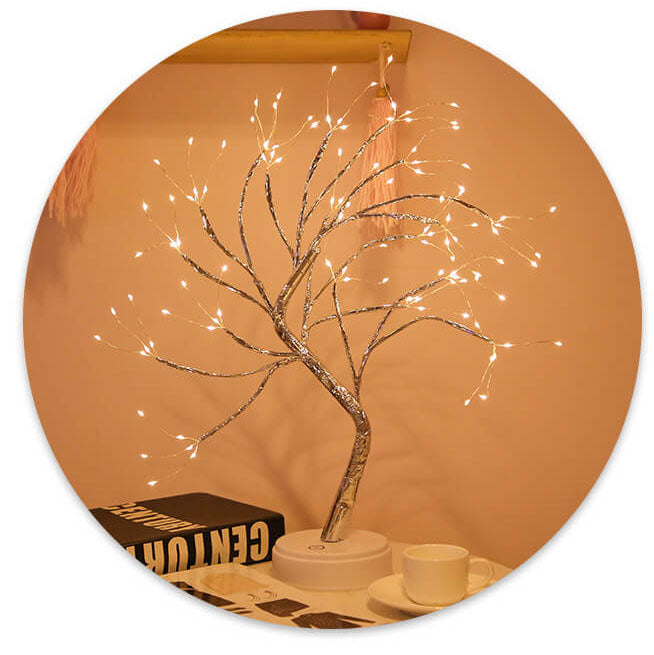 LED Table Lamp with Colorful Tree Lights and Touch Switch