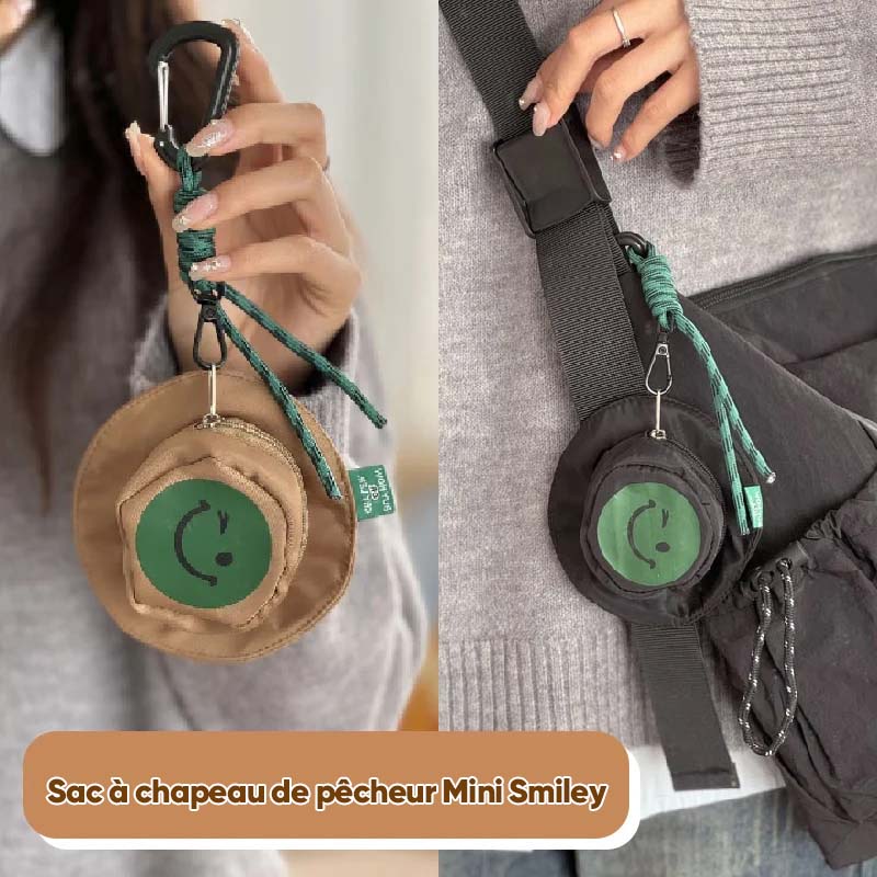 Mini Smiley Headphone Case with Keychain