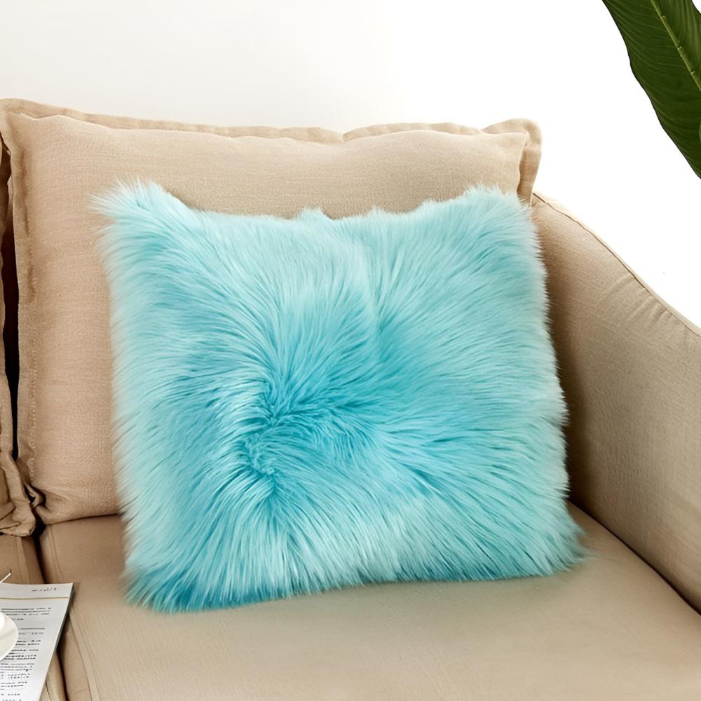 Plush Furry Cushion Covers 18x18 Inch