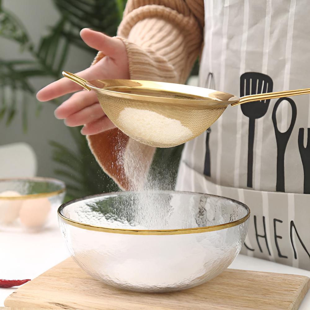 Gold Plated Stainless Steel Fine Mesh Strainer