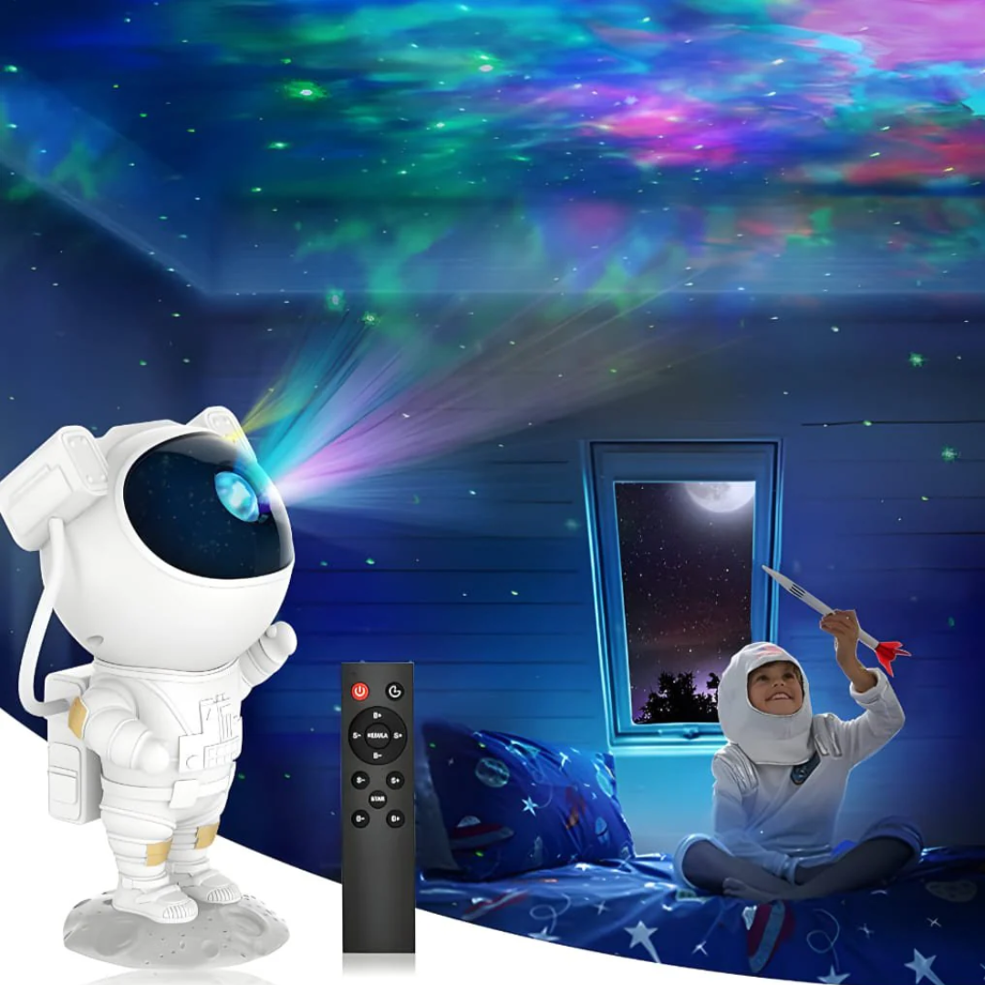 Astronaut Space Night Light with 8 Color Options and Adjustable Brightness