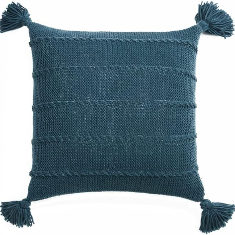 Nordic Knitted Tassel Throw Pillow