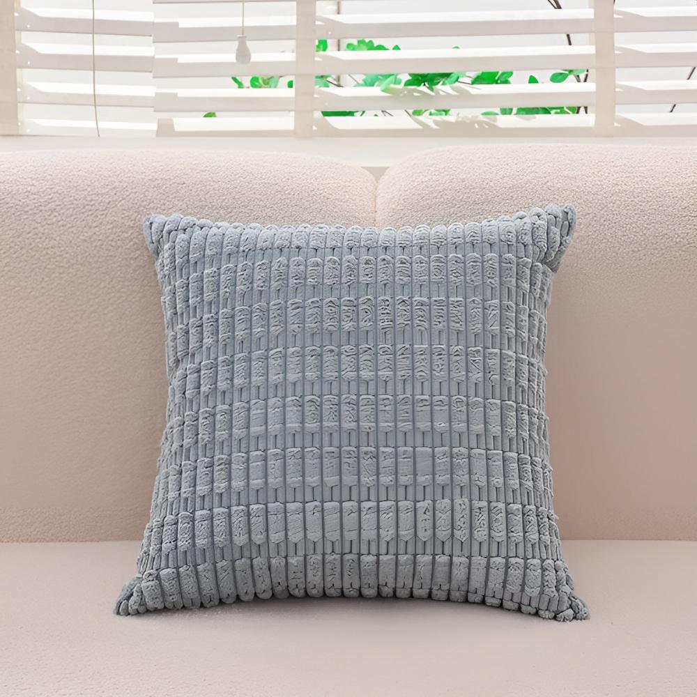 Plush Ridged Polyester Cushion Covers