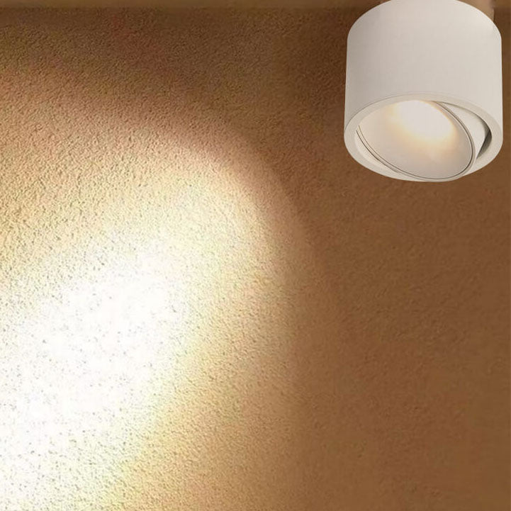 Adjustable Minimalist LED Recessed Ceiling Light in Black or White