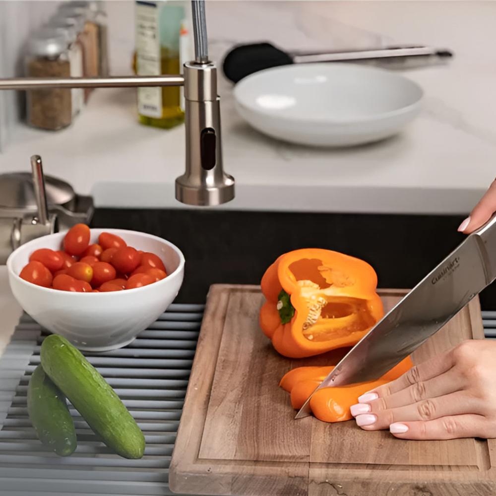 Stainless Steel Roll-Up Dish Drying Rack