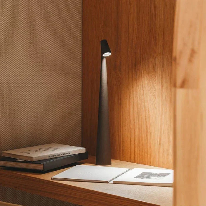 Sculpted Rechargeable Table Lamp with Adjustable Brightness